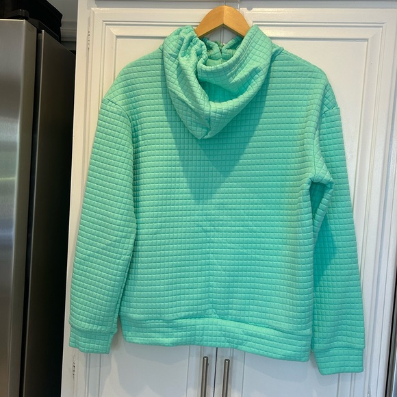 Tiffany & Co. Mint Green Quilted Hoodie Size Small - Picture 2 of 4